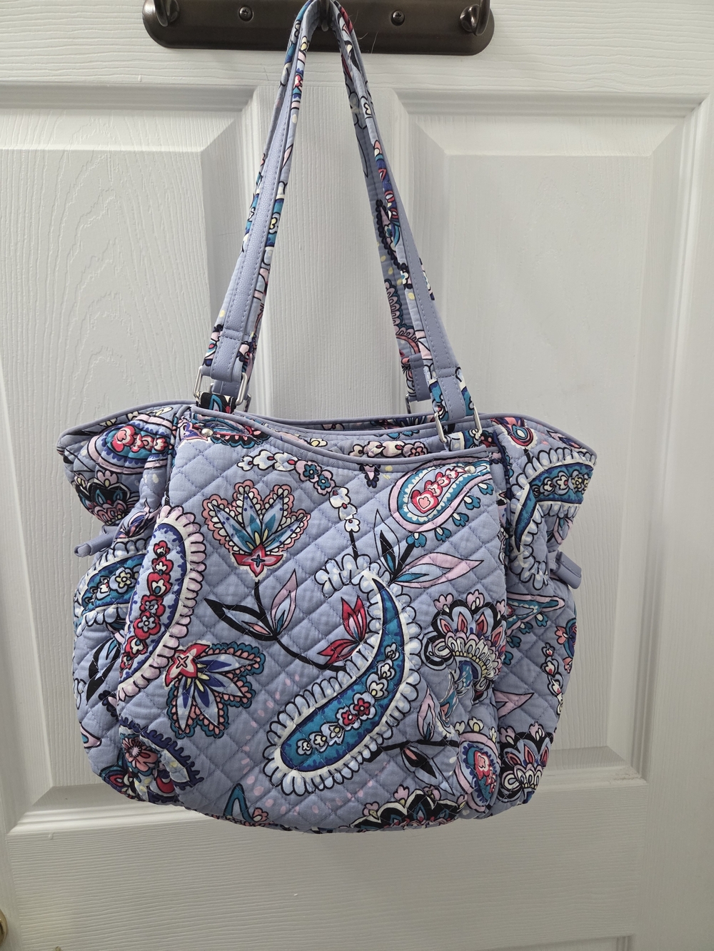 Vera Bradley Quilted Makani Paisley Glenna Satchel - Picture 2 of 10